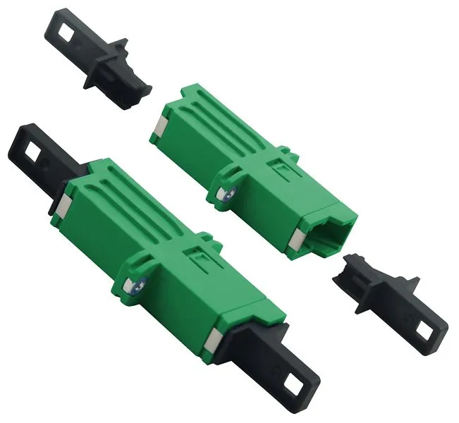 Accouplement Helos LWL E2000® APC 8° (LSH) simplex monomode OS2 vert 257826 acheter à bas prix 