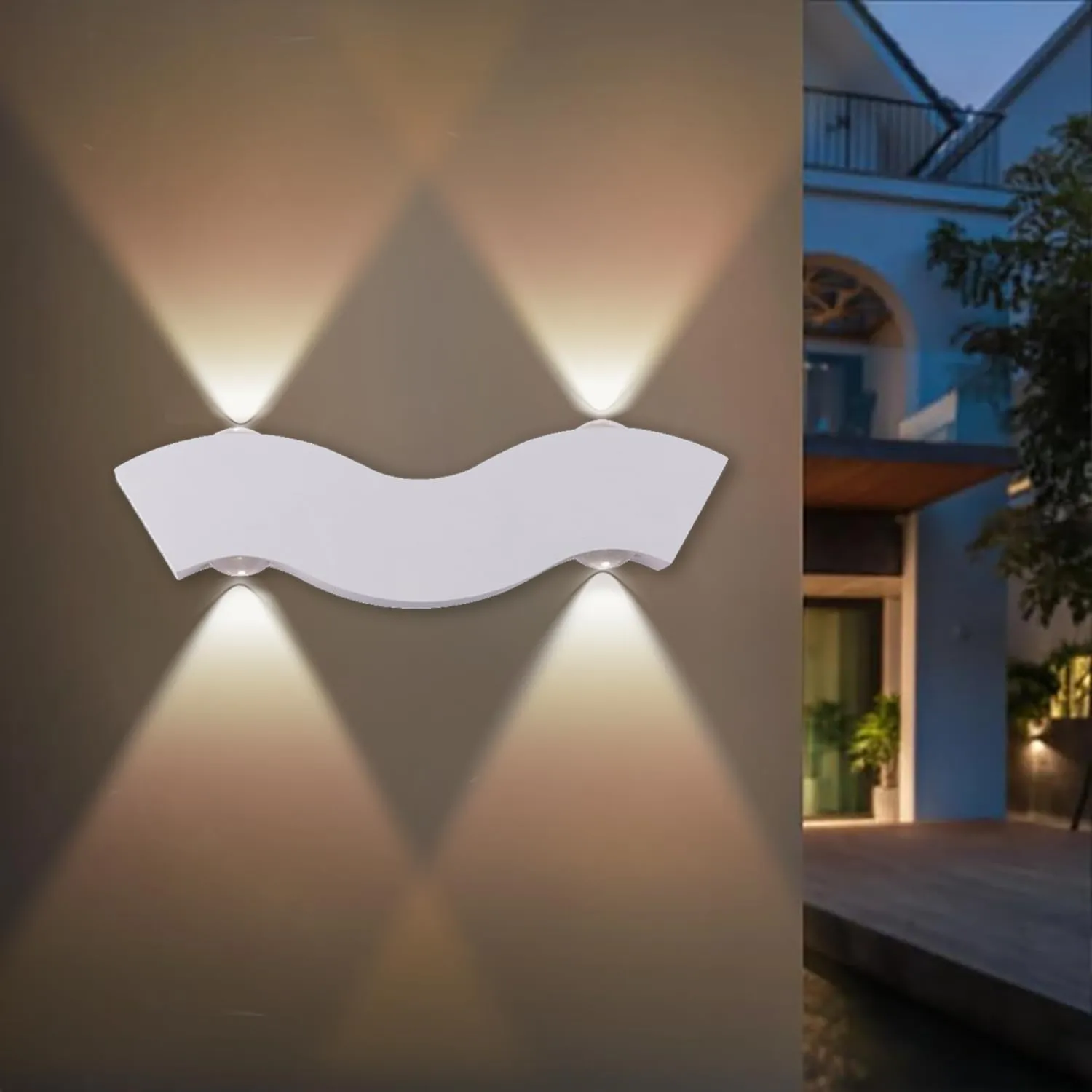 Applique Murale Exterieur LED Moderne Luminaire Mural IP65 Étanche Ven 