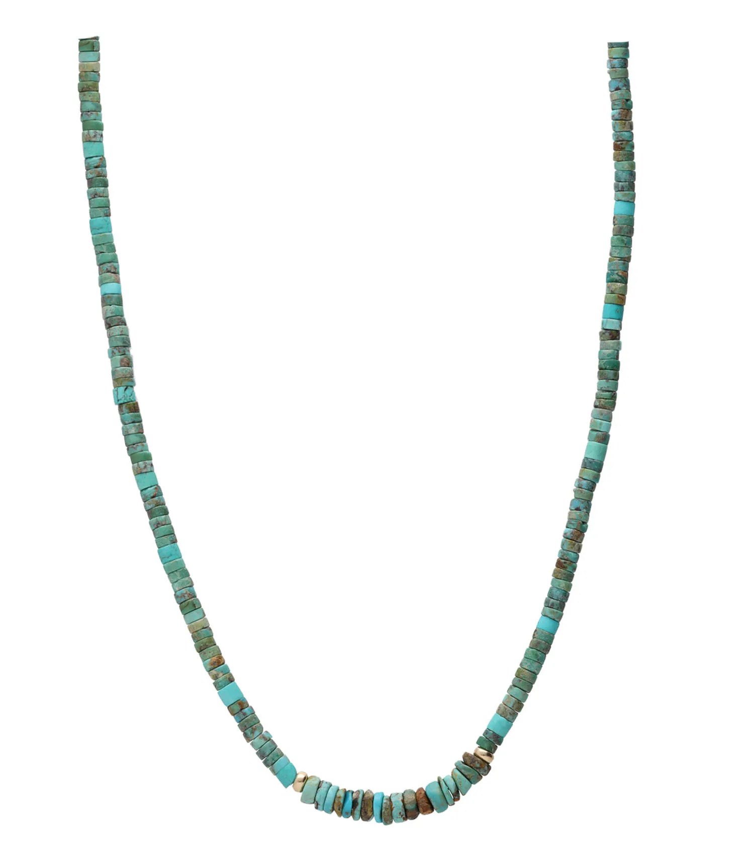 Collier Turquoise Rondelle Or Nathalie Guinochet - Jane de Boy