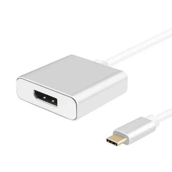Câble adaptateur Helos fiche USB 3.1 Type-C™/prise DisplayPort 1.2 PREMIUM argent 288372 acheter à bas prix 