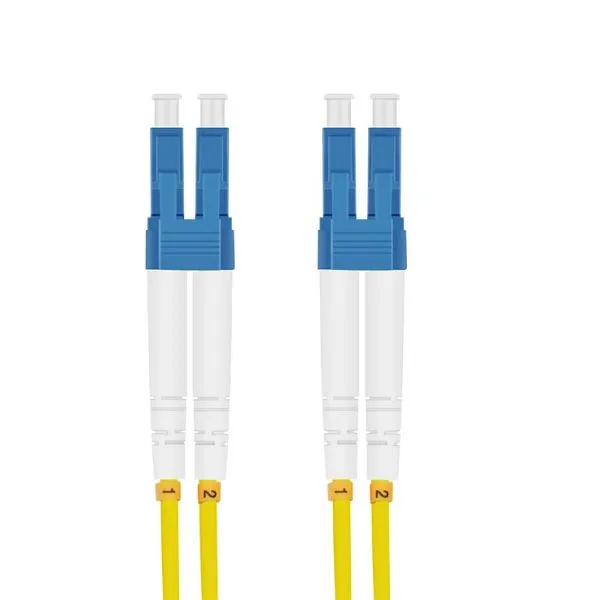 Câble patch fibre optique Helos LC/LC duplex 9/125µm OS2 jaune 30m 115731 acheter à bas prix 