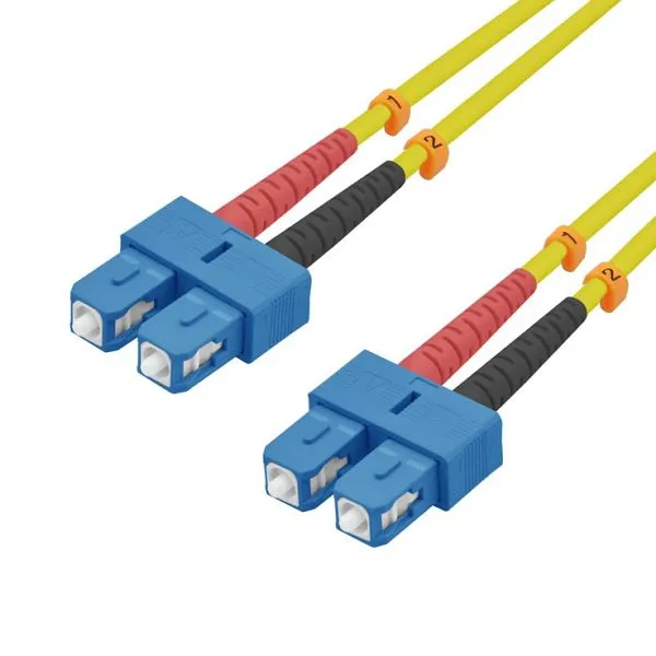 Câble patch fibre optique Helos SC/SC duplex 9/125µm OS2 jaune 100m 115814 acheter à bas prix 