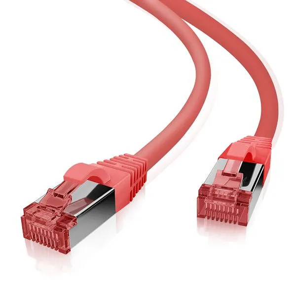 Câble patch Helos S/FTP Cat 6 rouge 1.0m 117996 acheter à bas prix 