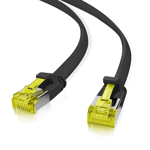 Helos câble patch ultra plat U/FTP Cat 6a noir 03m 205227 acheter à bas prix 
