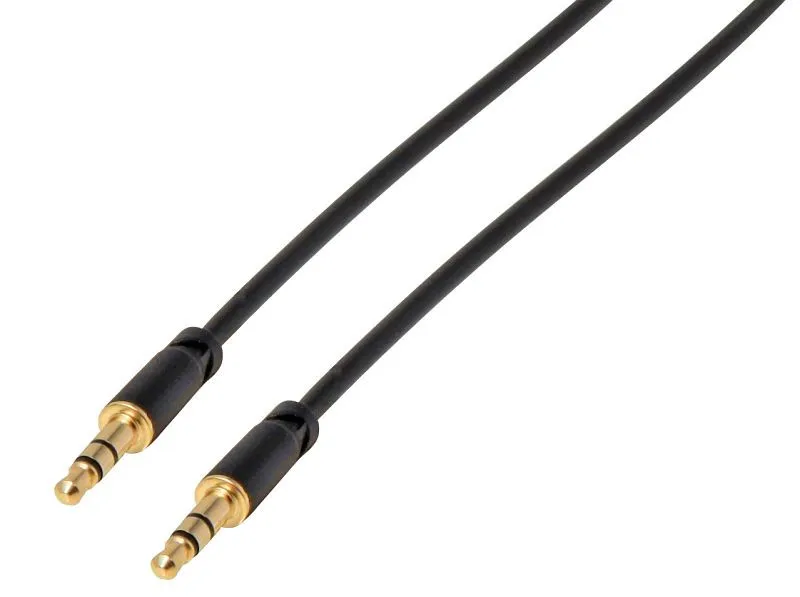 Helos Slim câble audio jack 35 mm fiche/fiche 15 m noir 157234 acheter à bas prix 