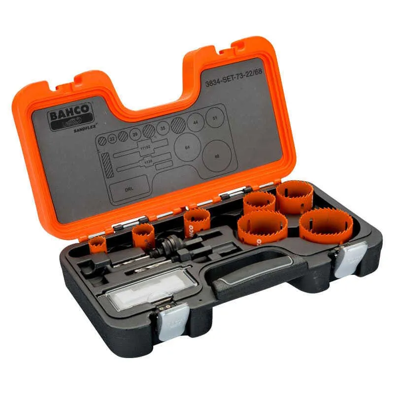 Jeu de scies trépans bimétal Bahco 3834-SET-73-22/69