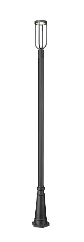 LELAND Luminaire sur poteau Noir DEL INTÉGRÉ - 5005PHM-5011P-BK-LED | Z-LITE