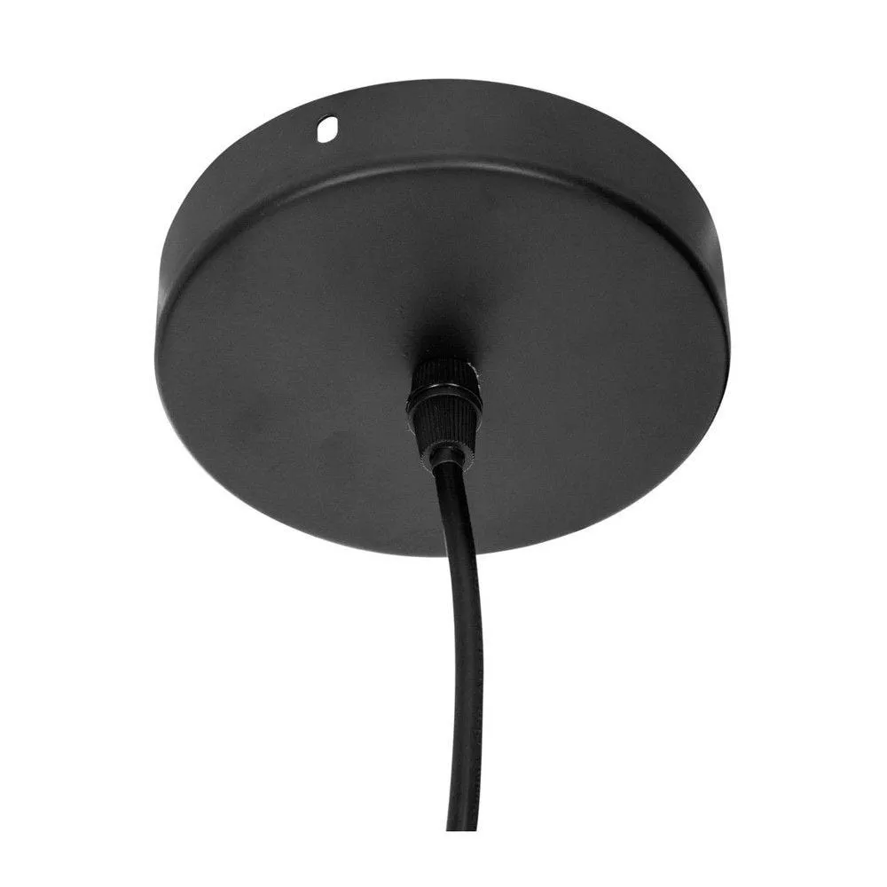 Luminaire suspension en métal noir ø30.5cm