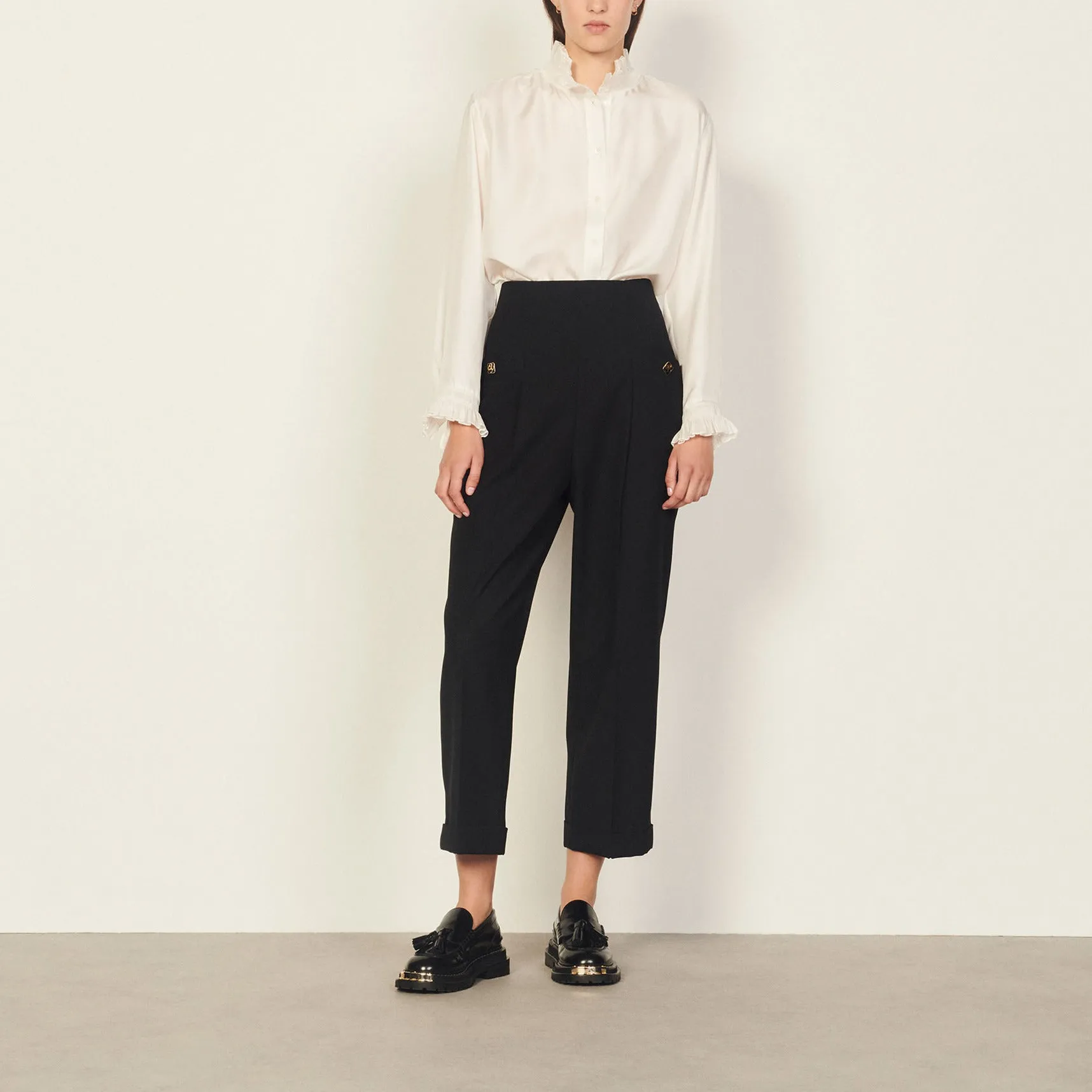 Pantalon taille haute