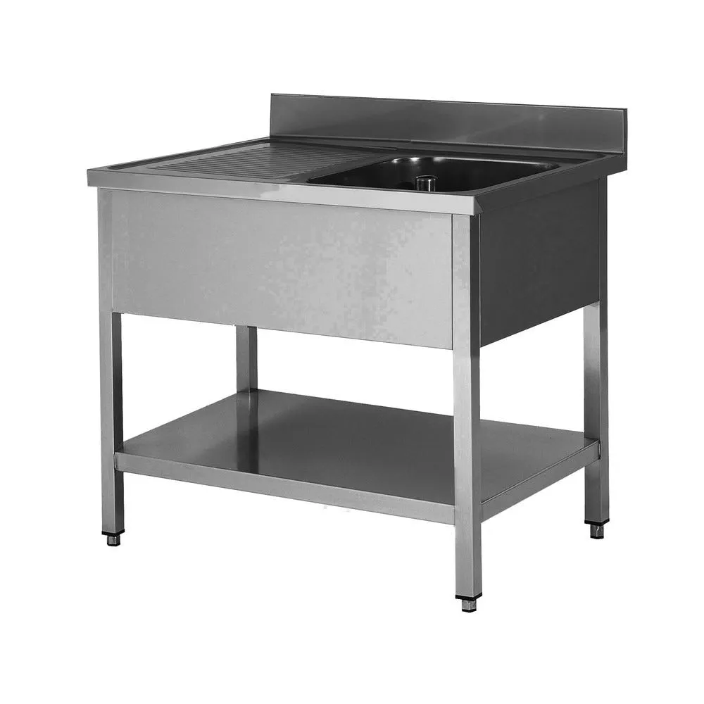 Plonge inox 304 demontable 1 bac 600x500x300mm