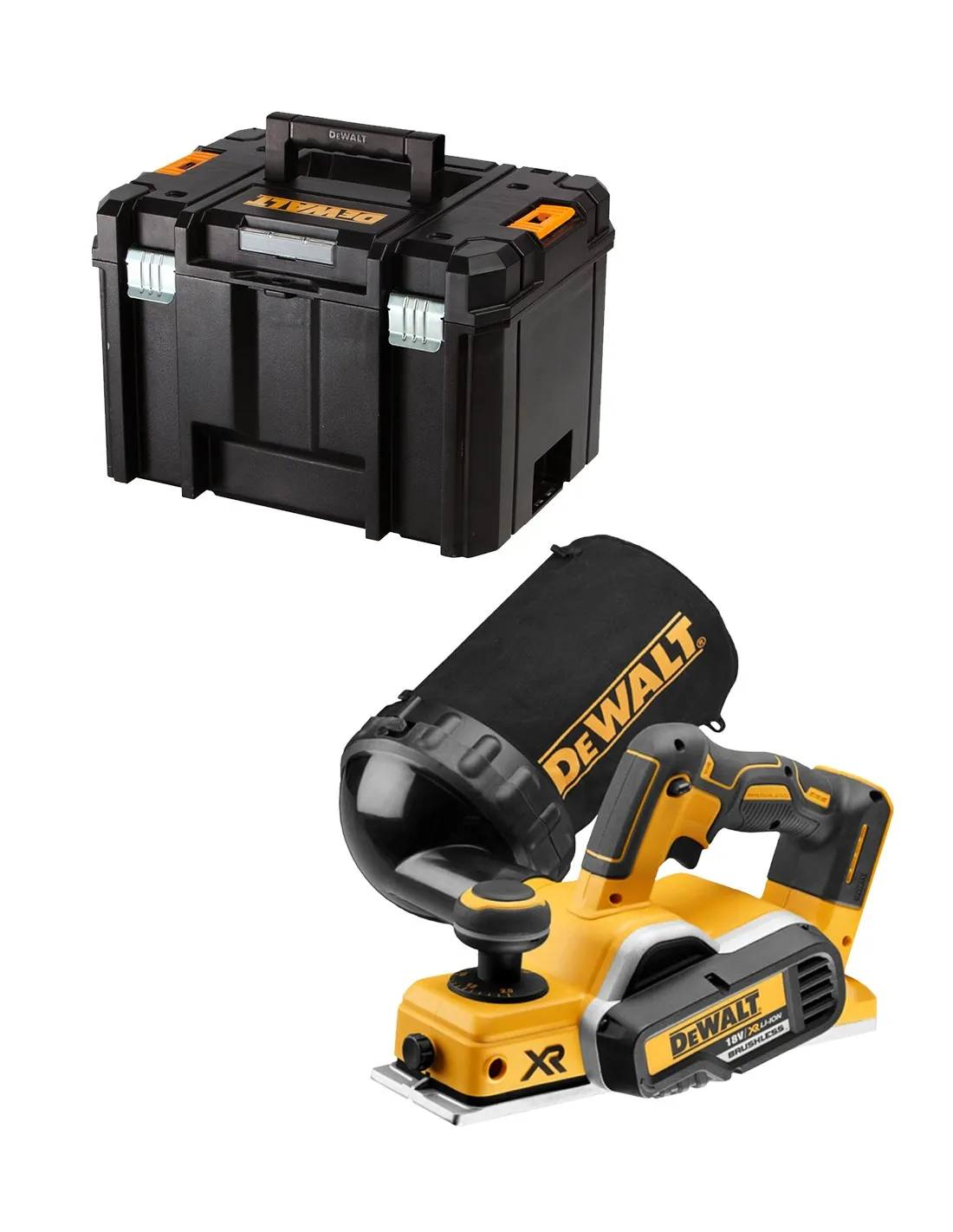 Rabot DeWALT DCP580NT (Machine seule + TSTAK VI + Sac à poussières)