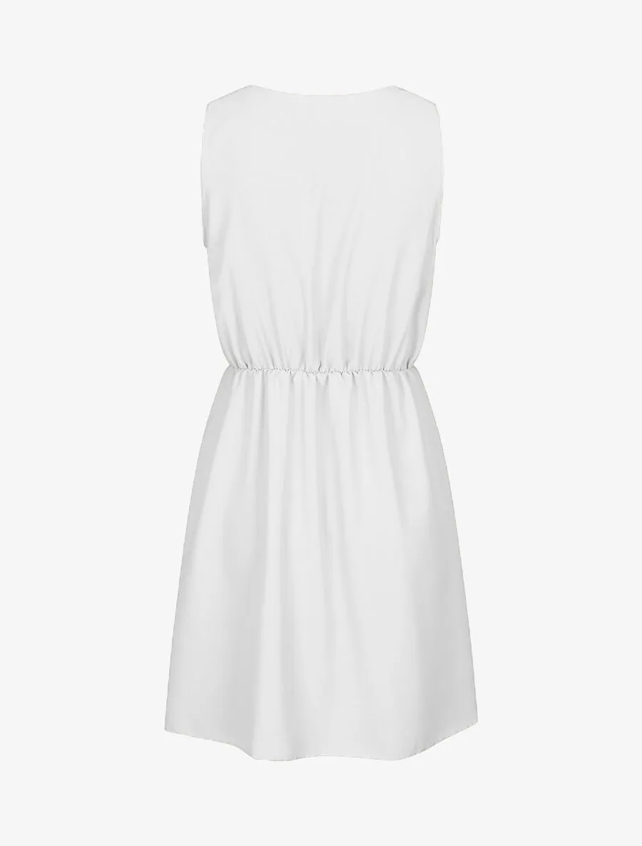 Robe courte sans manches à chaîne - Blanc