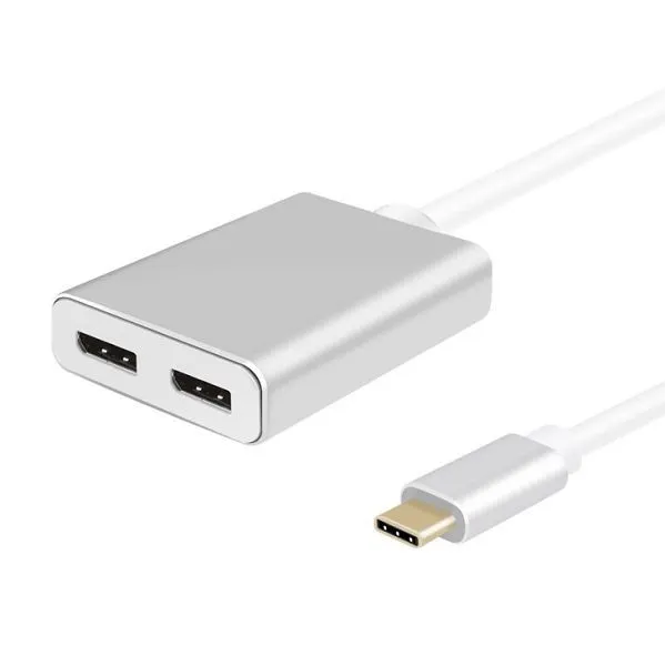 Répartiteur Helos fiche USB 3.1 Type-C™/2x prise DisplayPort PREMIUM 4K argent 288383 acheter à bas prix 
