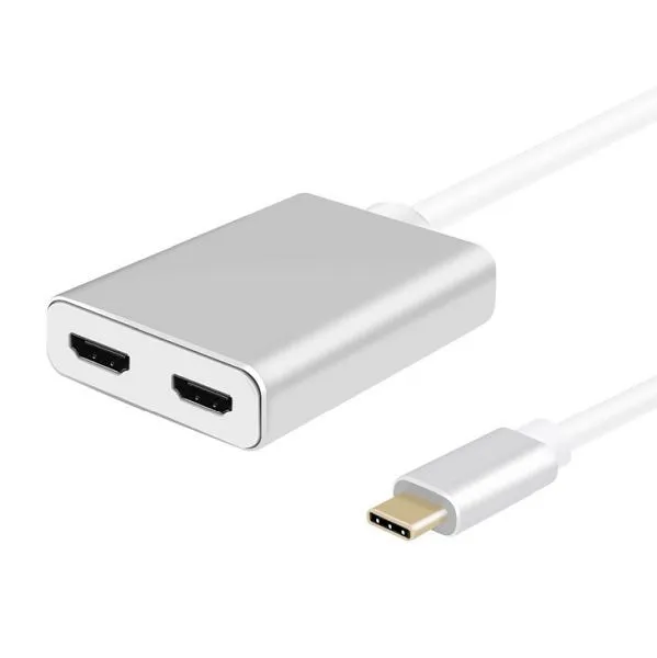 Répartiteur Helos fiche USB 3.1 Type-C™/2x prise HDMI PREMIUM 4K argent 288384 acheter à bas prix 