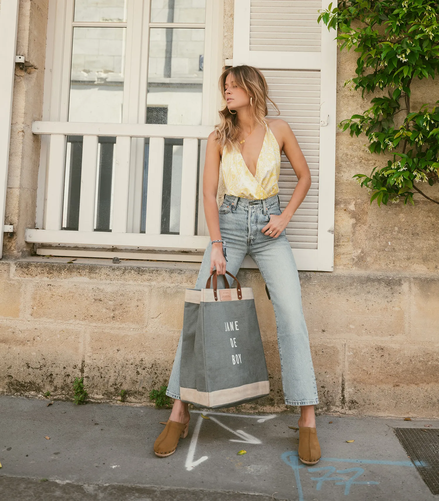 Sabots Coline Cuir Velours Tan Bosabo - Jane de Boy