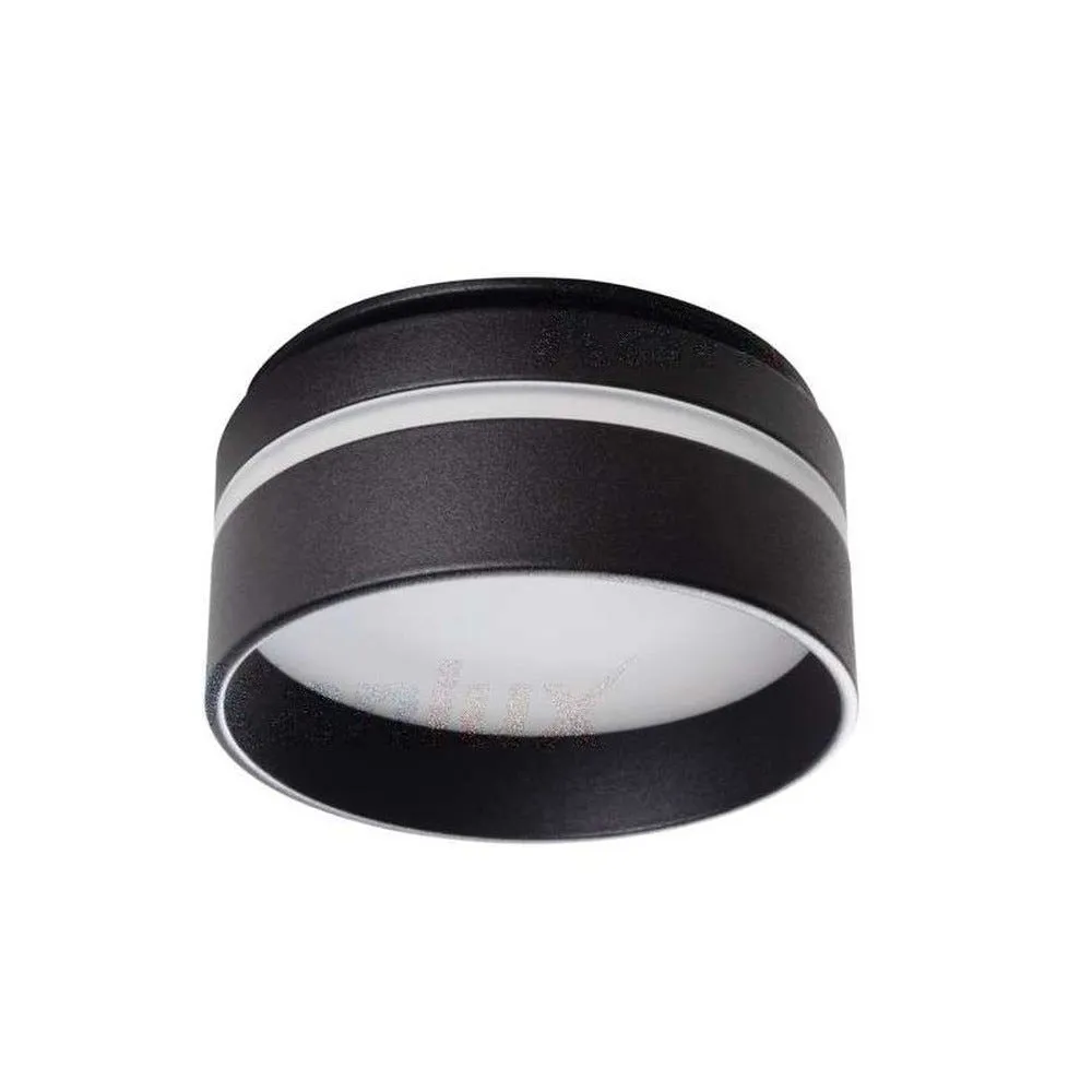 Support de spot encastrable perçage 67mm rond noir