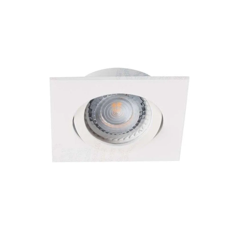 Support de spot encastrable perçage 70mm carré blanc