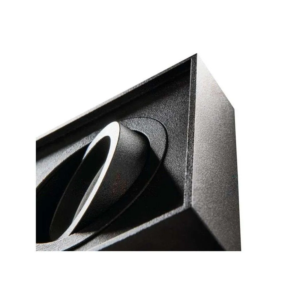 Support de spot encastrable perçage 85mm carré noir