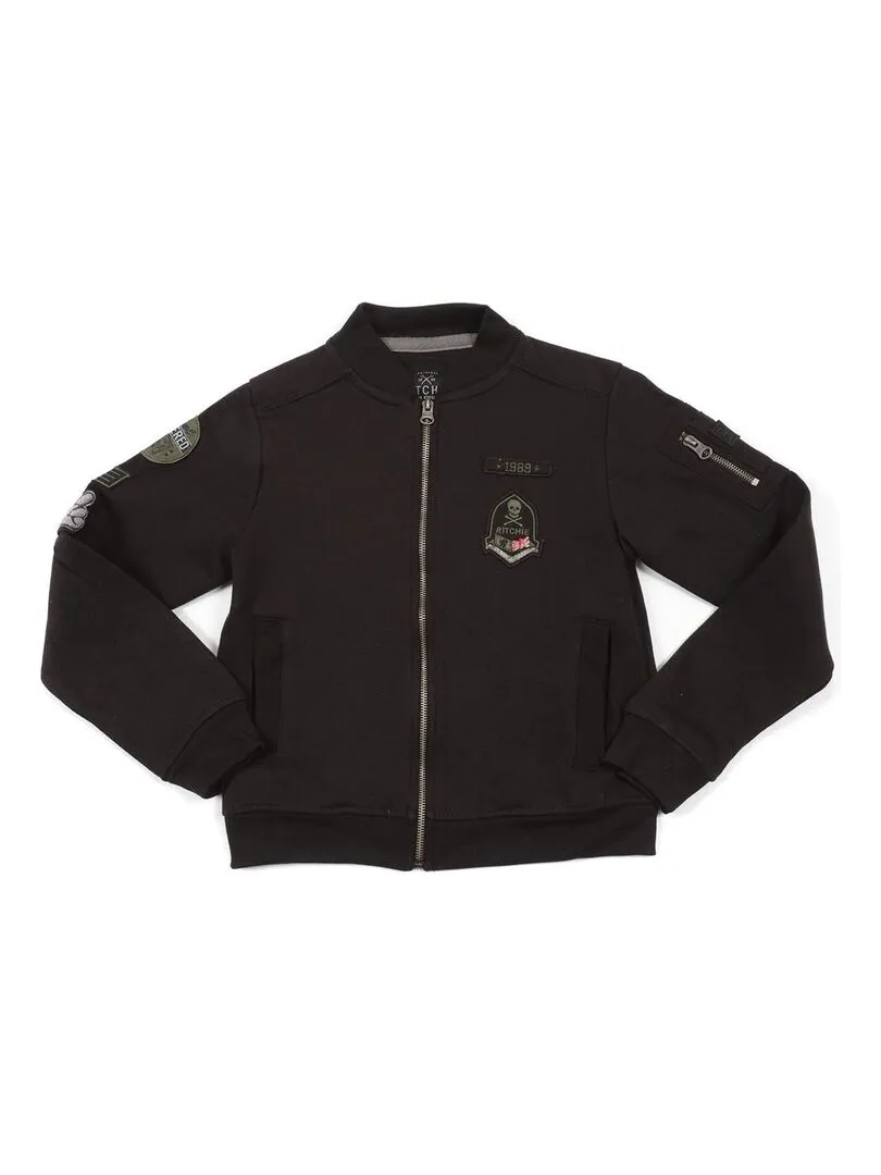 SWEAT ZIPPE WOLFIK BOY - Noir