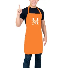 Tablier de cuisine BIO brodé 'Initiale'